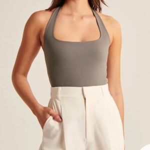 Abercrombie & Fitch square neck halter bodysuit